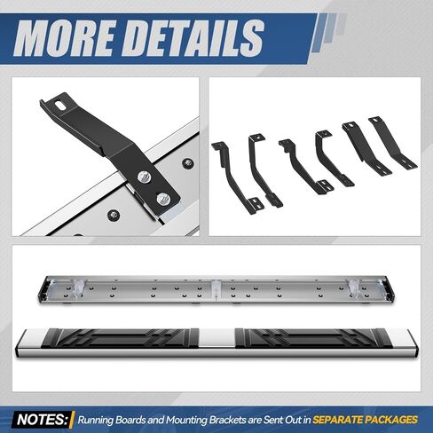 ألواح تشغيل سلالة السيارات المتوافقة مع 2016-2020 Chevy Tahoe GMC Yukon ، قضبان Nerf Step Step Step Step ، قضبان 6.5 "× 73" ، والكروم المصقول in Saudi Arabia