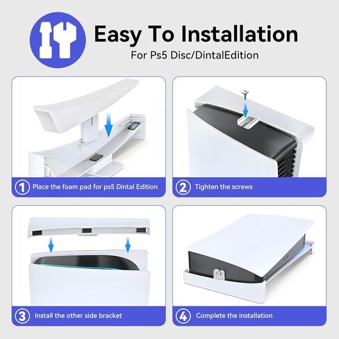yibeico Stand for PS5 Slim ، Fenizontal Stand Console متوافقة مع Sony PlayStation 5 Slim Disc Edition ، شقة حامل القوس (المثلث*4pcs) in Kuwait