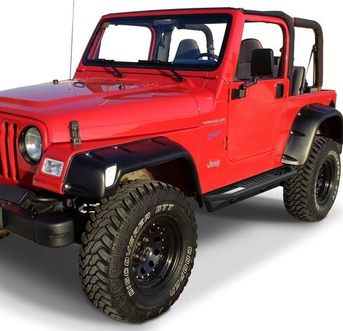 HD Ridez Jeep Side Steps Armor Compatible with Jeep Wrangler 1987-2006 (Nerf Bar Side Steps Side Bars) in Saudi Arabia