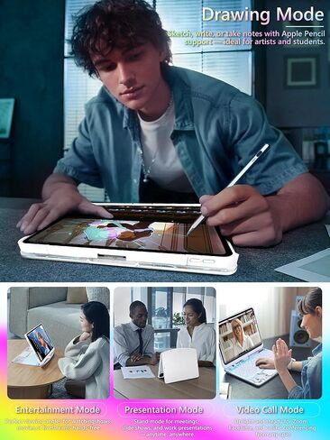 Keyboard Case for iPad Air 13-inch (M2, 2024),360° Rotating Multi-Touch Trackpad,7-Color Backlit Keyboard,Compatible with iPad Pro 12.9-inch (3rd/4th/5th/6th Gen),Nebula Core X in Kuwait