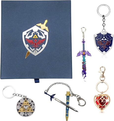 5pcs Set Iconic gamer keychain charms collection best videogame accesory in premium gift box Anime fan | zwlda | The legend of in Saudi Arabia