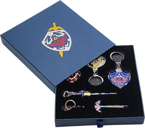 5pcs Set Iconic gamer keychain charms collection best videogame accesory in premium gift box Anime fan | zwlda | The legend of in Saudi Arabia