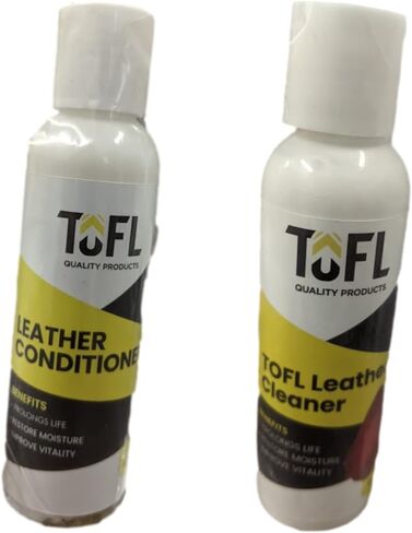 Tofl Leather Cleaner and Compleder Bundle (4 أوقية) للأثاث والسيارات والتفاصيل الداخلية للسيارات والملابس والملحقات الجلدية والحقائب والمحافظ والأحذية والسترة in Saudi Arabia