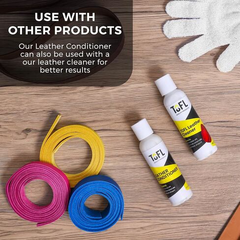 Tofl Leather Cleaner and Compleder Bundle (4 أوقية) للأثاث والسيارات والتفاصيل الداخلية للسيارات والملابس والملحقات الجلدية والحقائب والمحافظ والأحذية والسترة in Kuwait