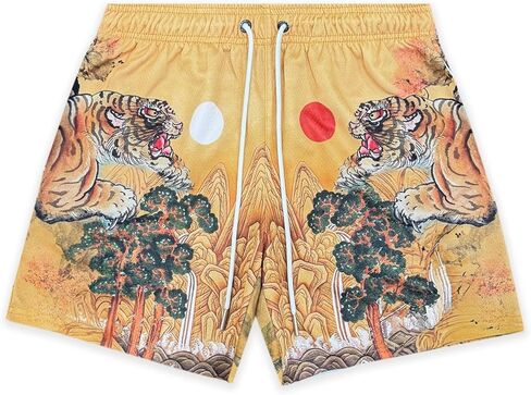 Men's Retro Basketball Shorts Graphic Gym Shorts Athletic Streetwear Quick-Dry Mesh Lightweight with Drawstring in Kuwait