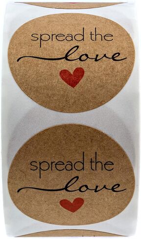 1.5" Round Natural Brown Kraft Home Made Stickers / 500 Crafting Labels Per Roll/Small Homemade Craft Label/Canning Project DIY Sticker/Made in The USA in Kuwait