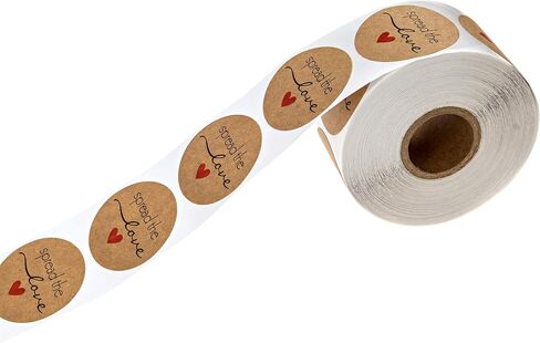 1.5" Round Natural Brown Kraft Home Made Stickers / 500 Crafting Labels Per Roll/Small Homemade Craft Label/Canning Project DIY Sticker/Made in The USA in Kuwait