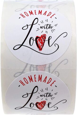 1.5" Round Natural Brown Kraft Home Made Stickers / 500 Crafting Labels Per Roll/Small Homemade Craft Label/Canning Project DIY Sticker/Made in The USA in Kuwait