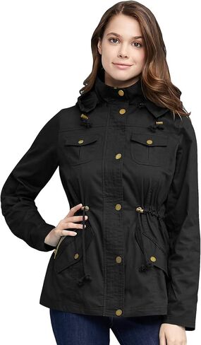 نسائي zip up faux fur freece/safari anorak anorak stack in Kuwait