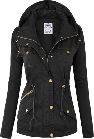 نسائي zip up faux fur freece/safari anorak anorak stack in Kuwait