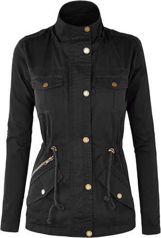 نسائي zip up faux fur freece/safari anorak anorak stack in Kuwait