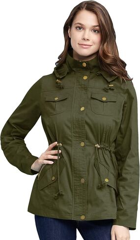 نسائي zip up faux fur freece/safari anorak anorak stack in Kuwait