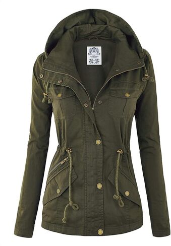 نسائي zip up faux fur freece/safari anorak anorak stack in Kuwait