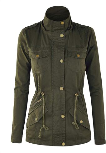 نسائي zip up faux fur freece/safari anorak anorak stack in Kuwait