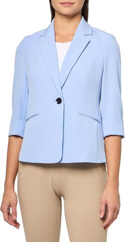 Kasper Women's Crepe 1 Bttn Notch Collar JKT W/Rolled in Saudi Arabia