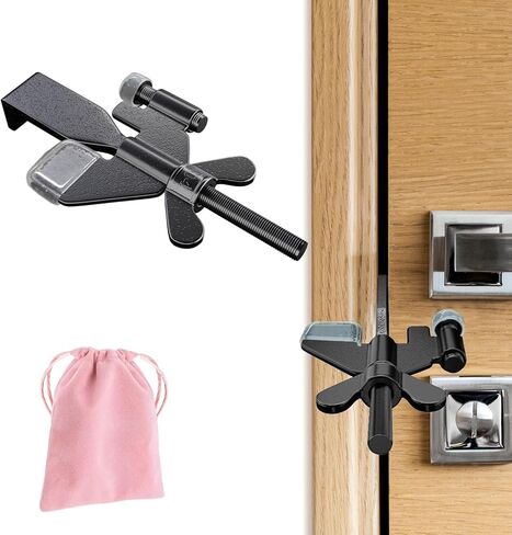 2 Pack Door Stop Alarm with Adjustable Portable Door Lock 120 dB Travel Door Stopper Door Wedge Alarm with 3 Levels Sensitivity for Hotel, Home, Apartment in Saudi Arabia