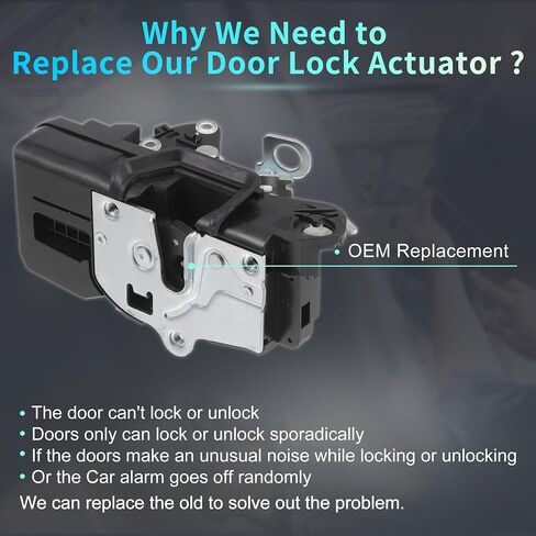 X AUTOHAUX Replacement Front Right Passenger Side Power Door Lock Actuator Motor for Saturn Vue 08-10 for Chevrolet Captiva Sport 12-15 Door Latch Actuator Assembly Replace No.22785492 Black in Saudi Arabia