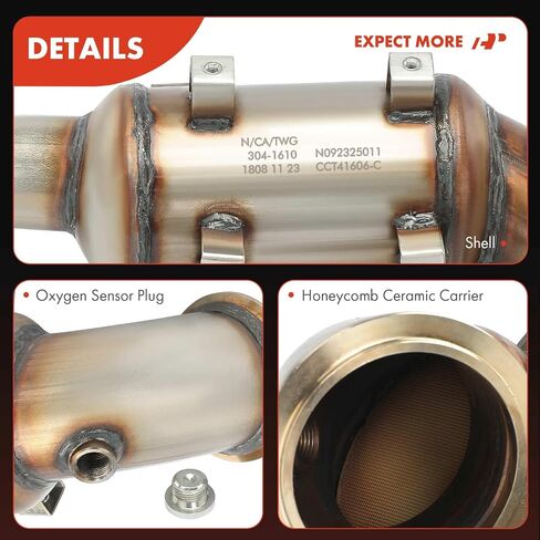 A-Premium Front Pront Convalter Kit Direct-Fit Directible مع Ford Explorer 2012-2015 ، Edge 2012-2014 ، Taurus 2013-2017 ، SPERIST Service Police Sedan 2014-2018 & Lincoln MKT ، 2.0L ، EPA متمثل in Saudi Arabia