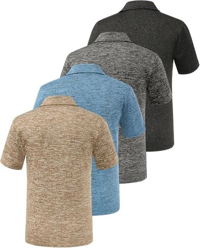 Ullnoy Boys Short Sleeve Polo Shirt Moisture Wicking Golf Shirt Kids School Camp Uniform Shirts Boys 4 Pack in Kuwait