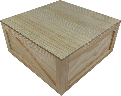 Shadow Breeze Large Wooden Box with Drop Lid | Rustic Keepsake Storage Crate (13" x 8" x 5.5") in Saudi Arabia