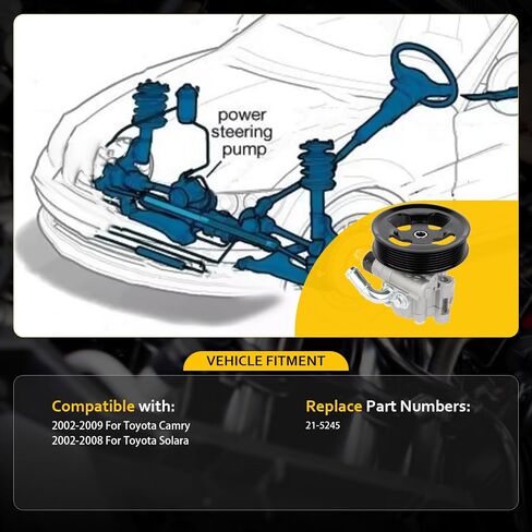 مضخة توجيه الطاقة OCPTY متوافقة مع 2002-2009 لتويوتا ل CAMRY 2002-2008 لتويوتا سولارا 21-5245 مضخة مساعدة الطاقة in Saudi Arabia