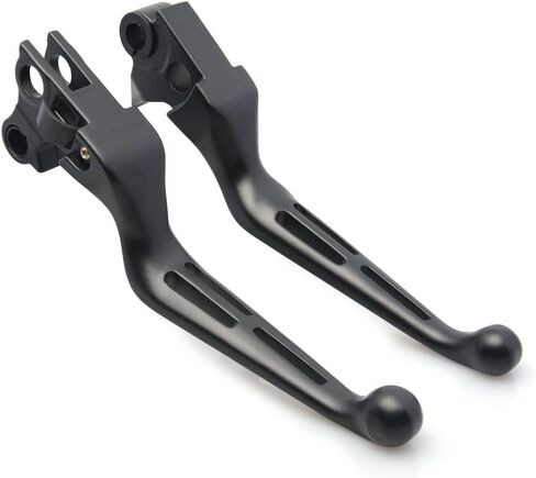 Black Wide Slotted Brake Clutch Levers fit for Harley Sportster Dyna Softail RoadKing Electra Glide 1996-2017 (Black) in Saudi Arabia