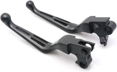 Black Wide Slotted Brake Clutch Levers fit for Harley Sportster Dyna Softail RoadKing Electra Glide 1996-2017 (Black) in Saudi Arabia