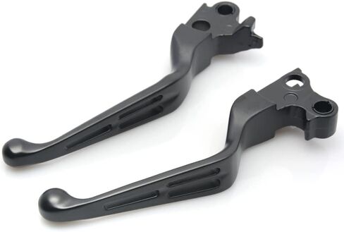 Black Wide Slotted Brake Clutch Levers fit for Harley Sportster Dyna Softail RoadKing Electra Glide 1996-2017 (Black) in Saudi Arabia