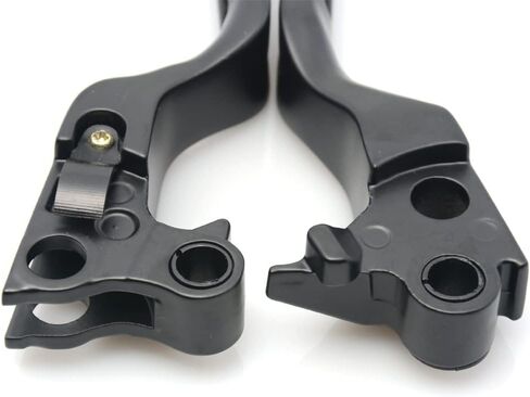Black Wide Slotted Brake Clutch Levers fit for Harley Sportster Dyna Softail RoadKing Electra Glide 1996-2017 (Black) in Saudi Arabia
