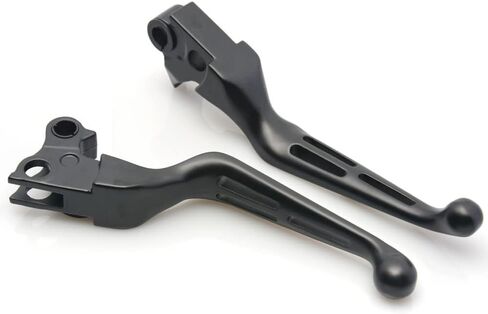 Black Wide Slotted Brake Clutch Levers fit for Harley Sportster Dyna Softail RoadKing Electra Glide 1996-2017 (Black) in Saudi Arabia