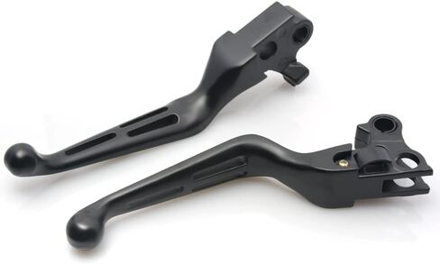 Black Wide Slotted Brake Clutch Levers fit for Harley Sportster Dyna Softail RoadKing Electra Glide 1996-2017 (Black) in Saudi Arabia