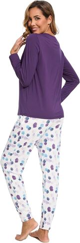 GYS Bamboo Viscose Sleep Sets for Women Long Sleeve Crew Neck Pajama Sets with Pockets in Saudi Arabia