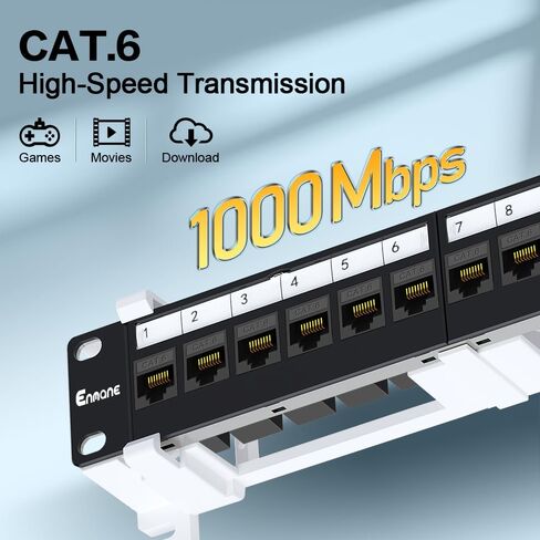 12 منفذ فارغة Keystone Patch Mount Wall 10inch مع لوحة تصحيح 89D Bracket Ethernet in Kuwait