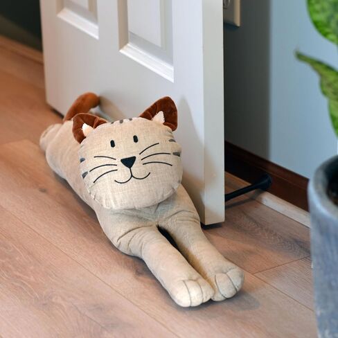 Fluffy, The Baby Lamb Door Stopper, Rustic White, Corduroy and Plush, Embroidery Eyes, Polyester, Sand Filling, Weighted Prop, 8 3/4 Inches Tall, 2.3 Pounds in Saudi Arabia