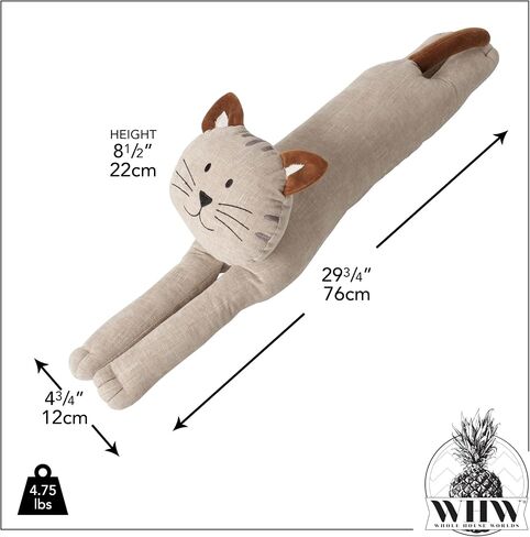 Fluffy, The Baby Lamb Door Stopper, Rustic White, Corduroy and Plush, Embroidery Eyes, Polyester, Sand Filling, Weighted Prop, 8 3/4 Inches Tall, 2.3 Pounds in Saudi Arabia