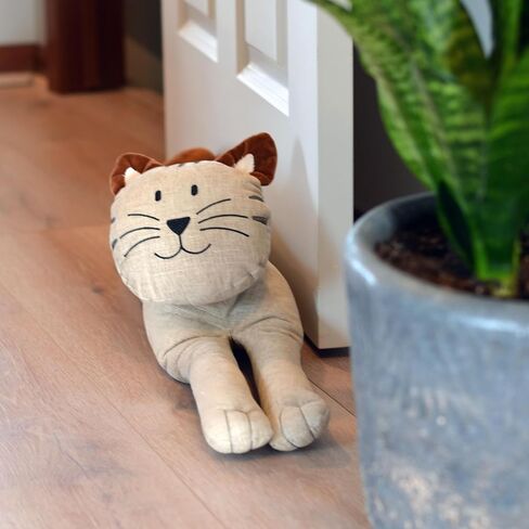 Fluffy, The Baby Lamb Door Stopper, Rustic White, Corduroy and Plush, Embroidery Eyes, Polyester, Sand Filling, Weighted Prop, 8 3/4 Inches Tall, 2.3 Pounds in Saudi Arabia