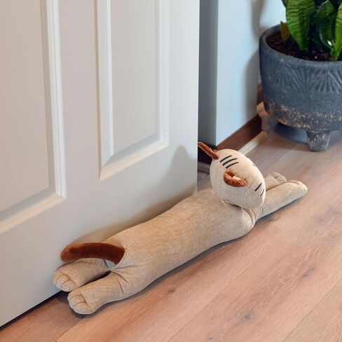 Fluffy, The Baby Lamb Door Stopper, Rustic White, Corduroy and Plush, Embroidery Eyes, Polyester, Sand Filling, Weighted Prop, 8 3/4 Inches Tall, 2.3 Pounds in Saudi Arabia
