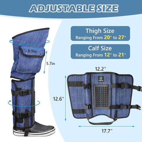 Kalkal Snake Gaiters, 1200D Waterproof Snake Chaps Snake Bite Protection for Ankle to Thigh, Snake Proof Gaiters Snake Guards with Adjustable Size for Men Women in Kuwait