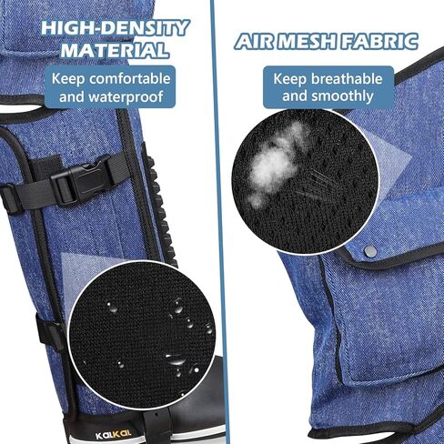 Kalkal Snake Gaiters, 1200D Waterproof Snake Chaps Snake Bite Protection for Ankle to Thigh, Snake Proof Gaiters Snake Guards with Adjustable Size for Men Women in Kuwait