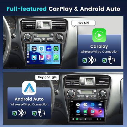 2+64GB Android 13 Car Stereo for Honda Accord 6th 1998-2003 with Wireless Carplay Android Auto, 9" Touch Screen Radio Dash Kit GPS Navigation WiFi Bluetooth SWC Mic Backup Camera in Saudi Arabia