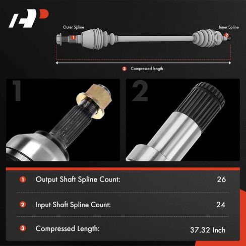 A-Premium CV Axle Axaft Assembly متوافقة مع Toyota Corolla 2020 ، Prius 2016-2020 ، Prius AWD-E 2019-2020 ، Prius Prime 2017-2020 ، L4 1.8L ، جانب الراكب الأيمن الأمامي ، استبدل# 434104704040 in Saudi Arabia