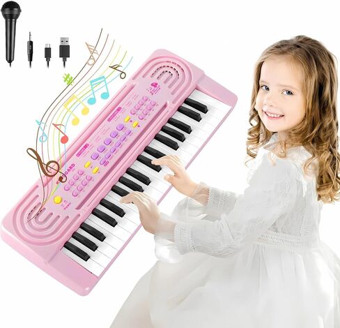 37 Key Upgrade Keyboard Piano for Kids Music Toy Piano Keyboard for Beginners Electronic Piano Toys for 3 4 5 6 Year Old Boys Girls Gifts Ages 3-5 in Saudi Arabia