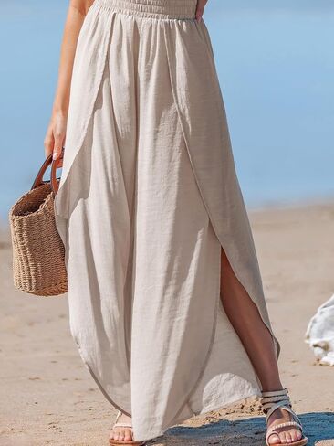 Cupshe Womens Suit Womens Cover Up Wide Leg High Weist Beach Vacation Bans in Saudi Arabia