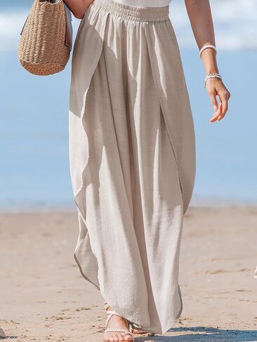 Cupshe Womens Suit Womens Cover Up Wide Leg High Weist Beach Vacation Bans in Saudi Arabia