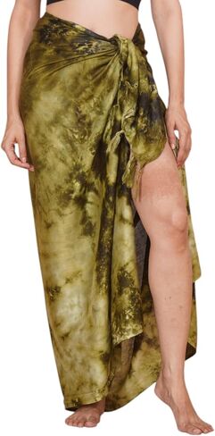 تغطية Cotsiler Rayon Sarong للنساء على الشاطئ تغطية تنورة السباحة التفاف باريو تغطية ربطة عنق 67 بوصة × 45 بوصة in Kuwait