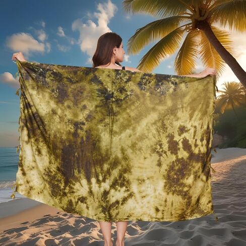 تغطية Cotsiler Rayon Sarong للنساء على الشاطئ تغطية تنورة السباحة التفاف باريو تغطية ربطة عنق 67 بوصة × 45 بوصة in Kuwait