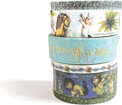 Paper House Productions حيث يتم وضع The Wild Things على لفافتين من شريط واشي المزخرف بالرقائق المعدنية لسكرابوكينغ والحرف اليدوية - المشاهد المفضلة in Saudi Arabia
