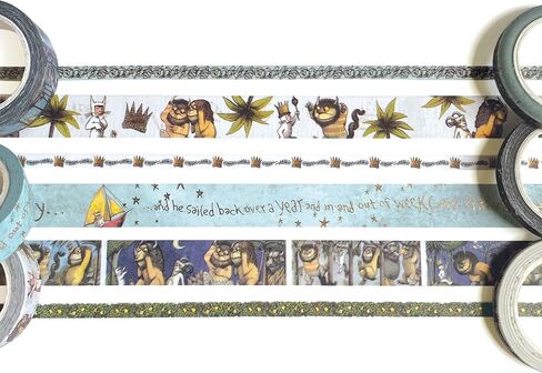 Paper House Productions حيث يتم وضع The Wild Things على لفافتين من شريط واشي المزخرف بالرقائق المعدنية لسكرابوكينغ والحرف اليدوية - المشاهد المفضلة in Saudi Arabia