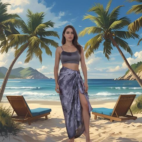 COTSILER Rayon Sarong Wraps For Women Beach Cover Up Skirt Swimsuit Wrap Pareo Coverups Tie Dye 67 Inch X 45 Inch in Saudi Arabia