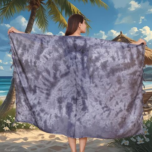 COTSILER Rayon Sarong Wraps For Women Beach Cover Up Skirt Swimsuit Wrap Pareo Coverups Tie Dye 67 Inch X 45 Inch in Saudi Arabia